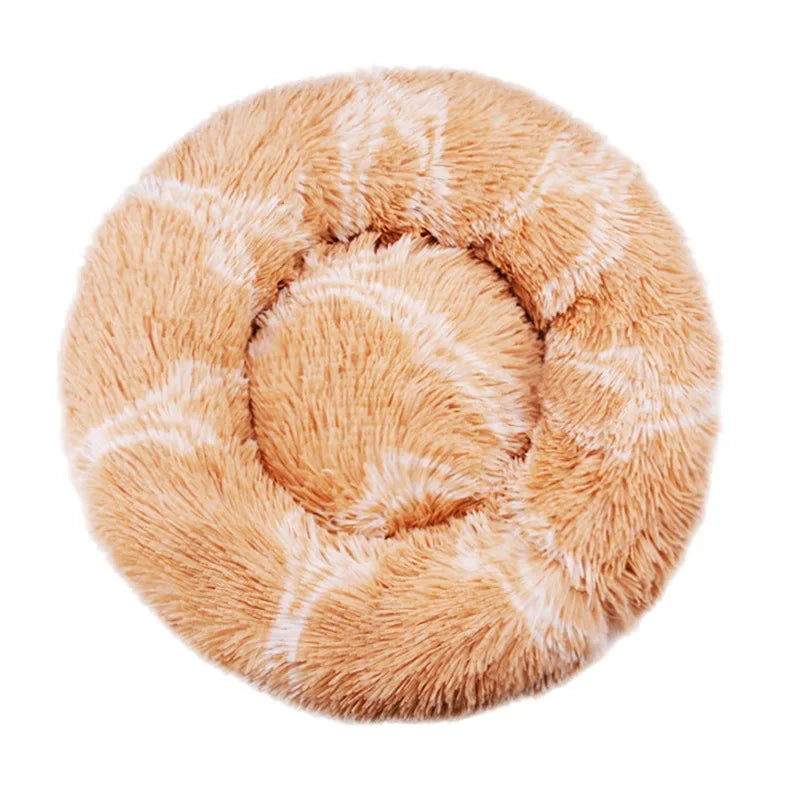 40-90cm 6 Sizes Round Pet Bed for Dog Bed Super Soft Cat Bed Plush Winter Warm Sleeping