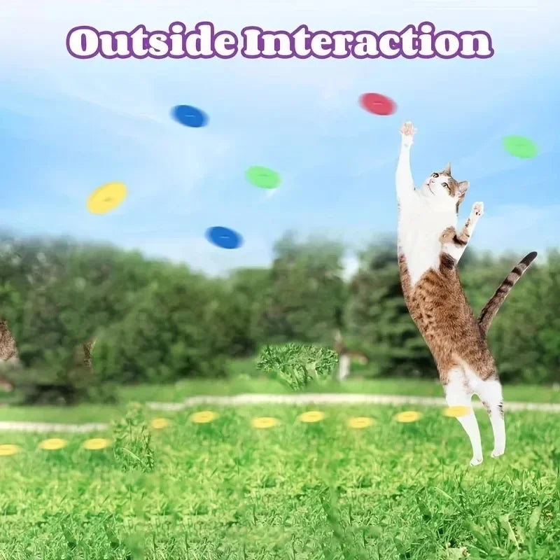 Funny Cat Toys Creative Turnip Gun with 15pcs Reusable Foam Frisbee