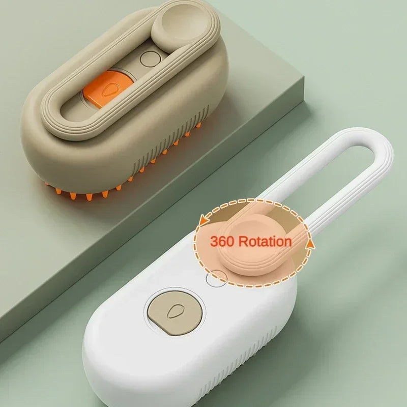 3-in-1 Steam Pet Brush for Dogs & Cats Hair Removal Massage Grooming Comb
