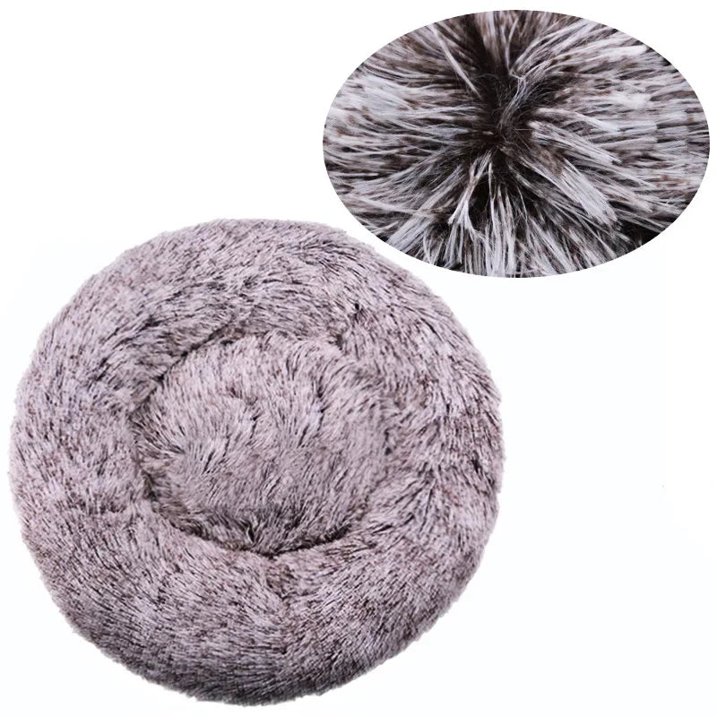 40-90cm 6 Sizes Round Pet Bed for Dog Bed Super Soft Cat Bed Plush Winter Warm Sleeping