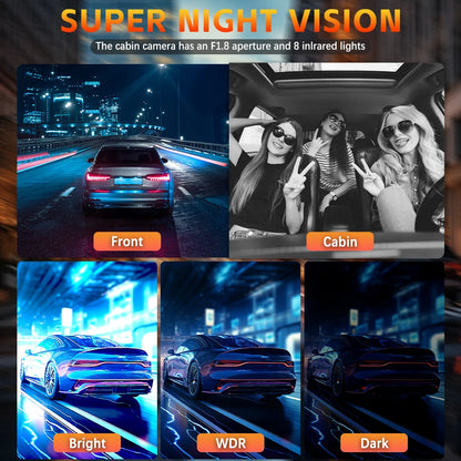 4 CH Dash Cam Car DVR WiFi HD 1080P Video Recorder 3/4 Channel Front Rear View cam Night Vision Black Box For Vehicle Safty
