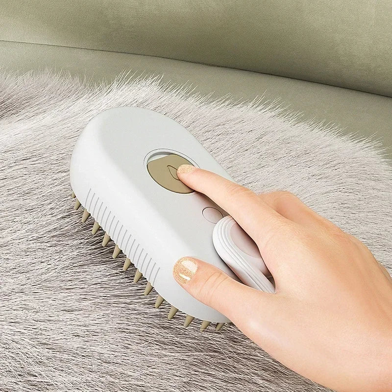 3-in-1 Steam Pet Brush for Dogs & Cats Hair Removal Massage Grooming Comb