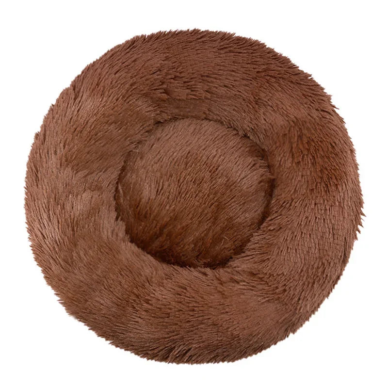 40-90cm 6 Sizes Round Pet Bed for Dog Bed Super Soft Cat Bed Plush Winter Warm Sleeping