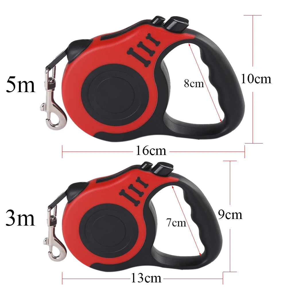 3m 5m Dog Leash For Dogs Automatic Retractable Nylon Rope Extension Puppy Walking