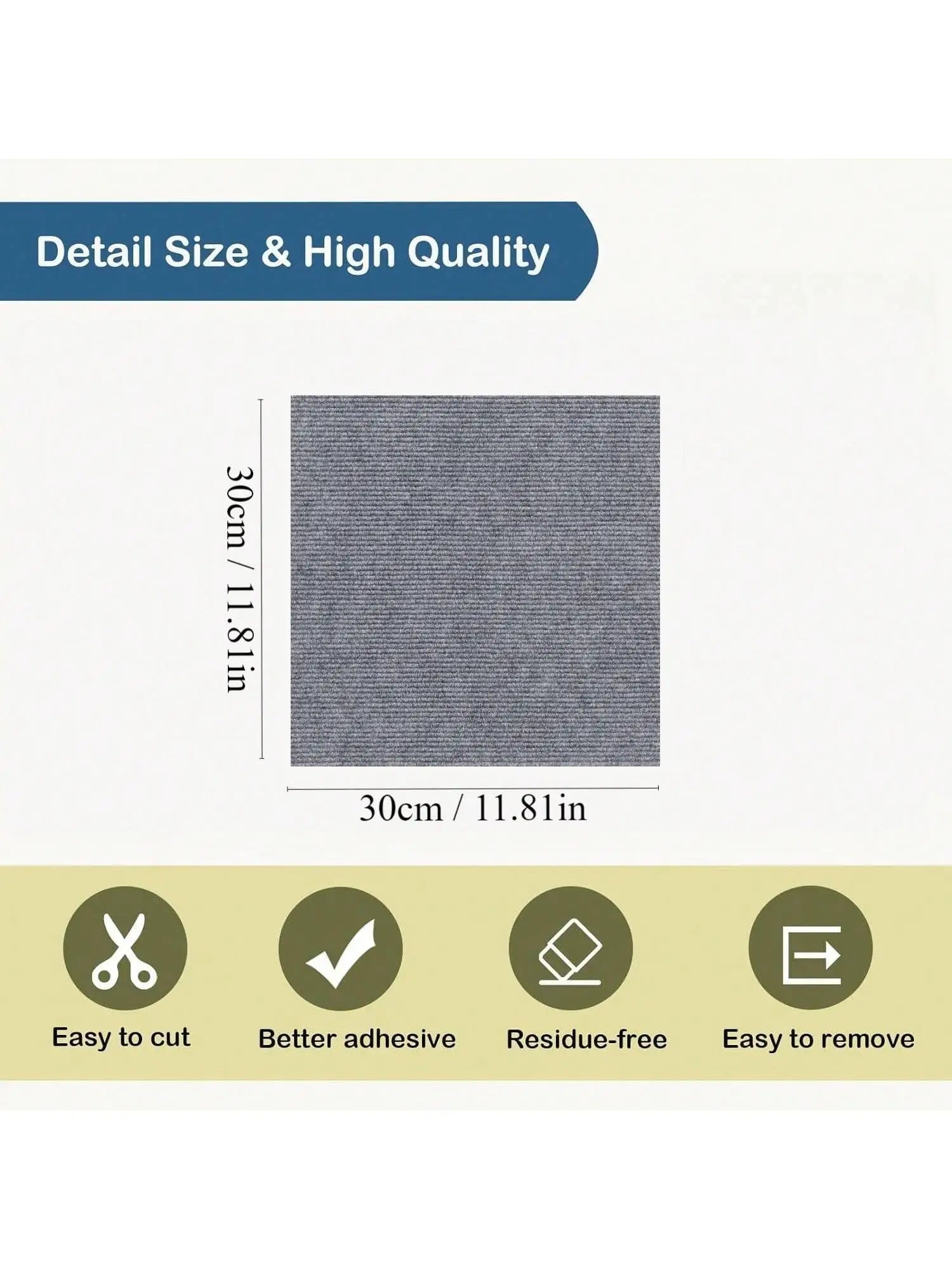 Anti Cat Scratch Mat Trimmable Self-Adhesive Carpet Mat Sofa Wall Protector