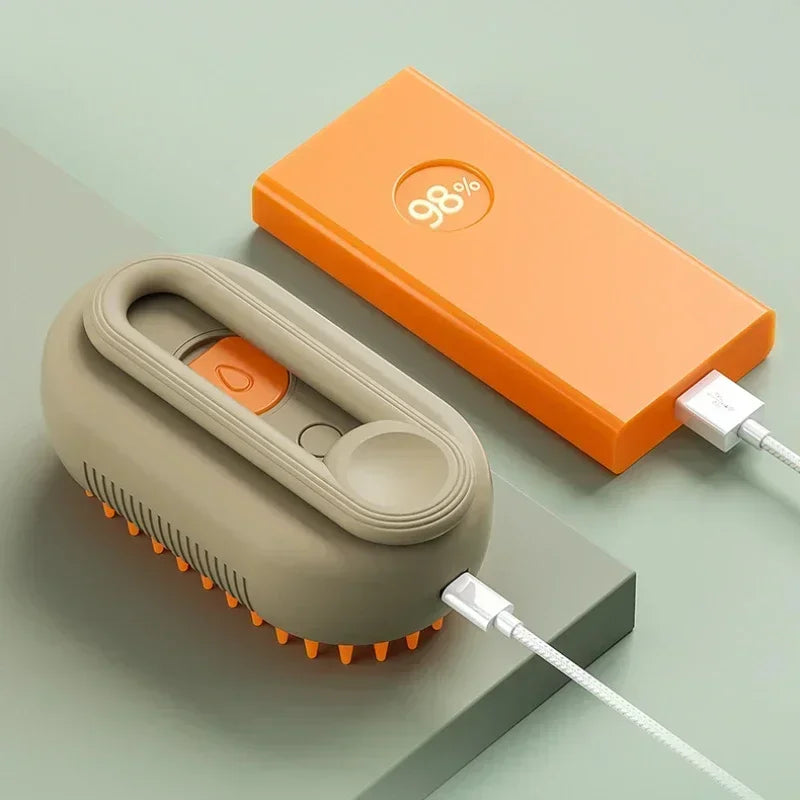 3-in-1 Steam Pet Brush for Dogs & Cats Hair Removal Massage Grooming Comb