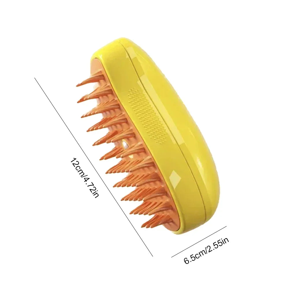 3-in-1 Steam Pet Brush for Dogs & Cats Hair Removal Massage Grooming Comb