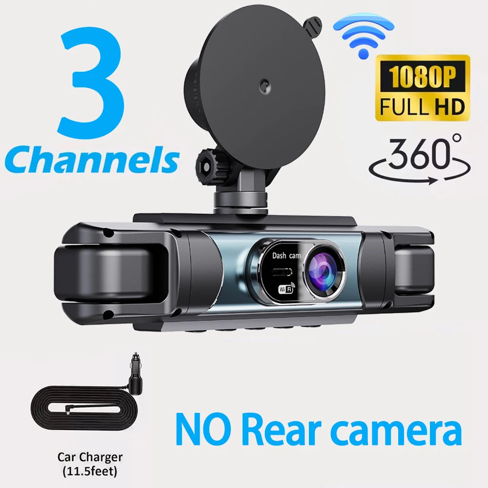 4 CH Dash Cam Car DVR WiFi HD 1080P Video Recorder 3/4 Channel Front Rear View cam Night Vision Black Box For Vehicle Safty