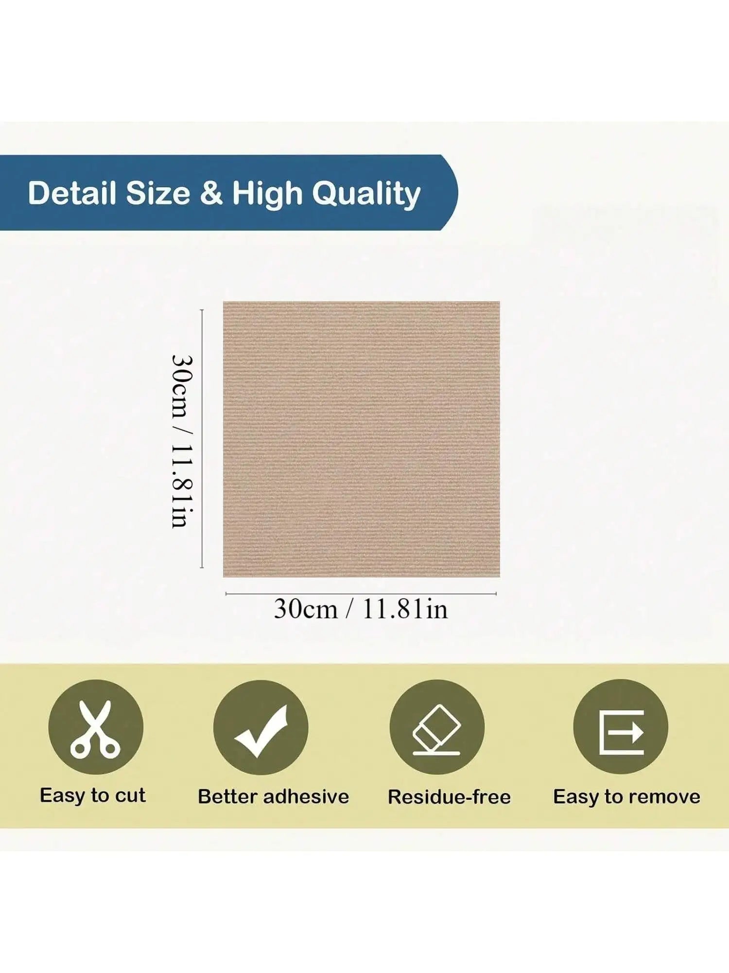 Anti Cat Scratch Mat Trimmable Self-Adhesive Carpet Mat Sofa Wall Protector