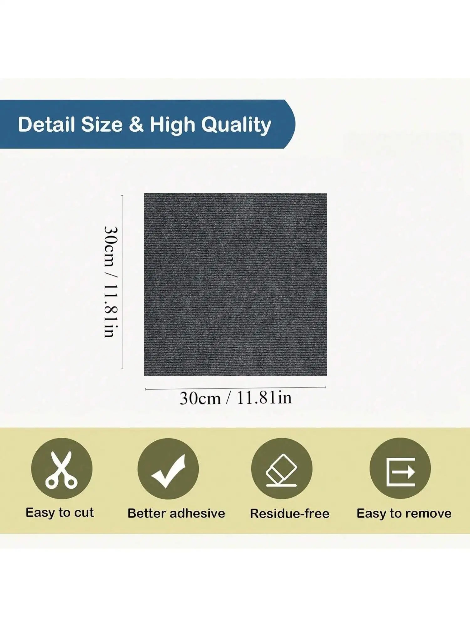 Anti Cat Scratch Mat Trimmable Self-Adhesive Carpet Mat Sofa Wall Protector
