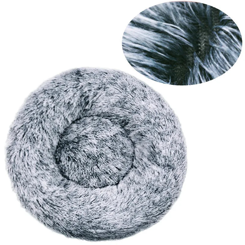 40-90cm 6 Sizes Round Pet Bed for Dog Bed Super Soft Cat Bed Plush Winter Warm Sleeping