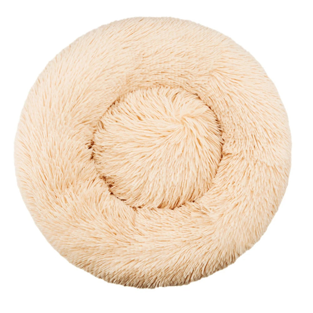 40-90cm 6 Sizes Round Pet Bed for Dog Bed Super Soft Cat Bed Plush Winter Warm Sleeping