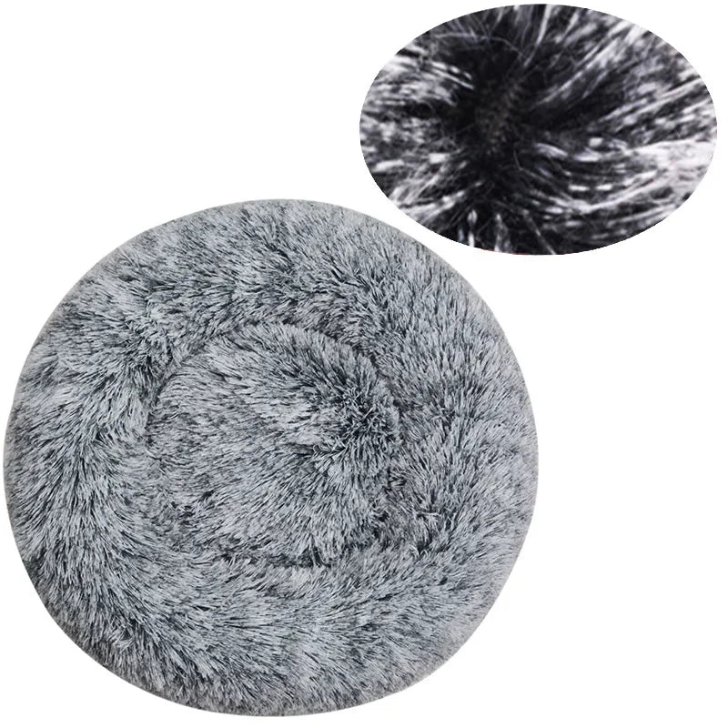 40-90cm 6 Sizes Round Pet Bed for Dog Bed Super Soft Cat Bed Plush Winter Warm Sleeping