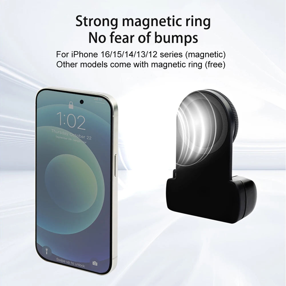 For Magsafe Bluetooth-Compatible Shutter Camera Photo Stabilizer with Fill Light & Reflective Mirror for Android iPhone 16 15 14