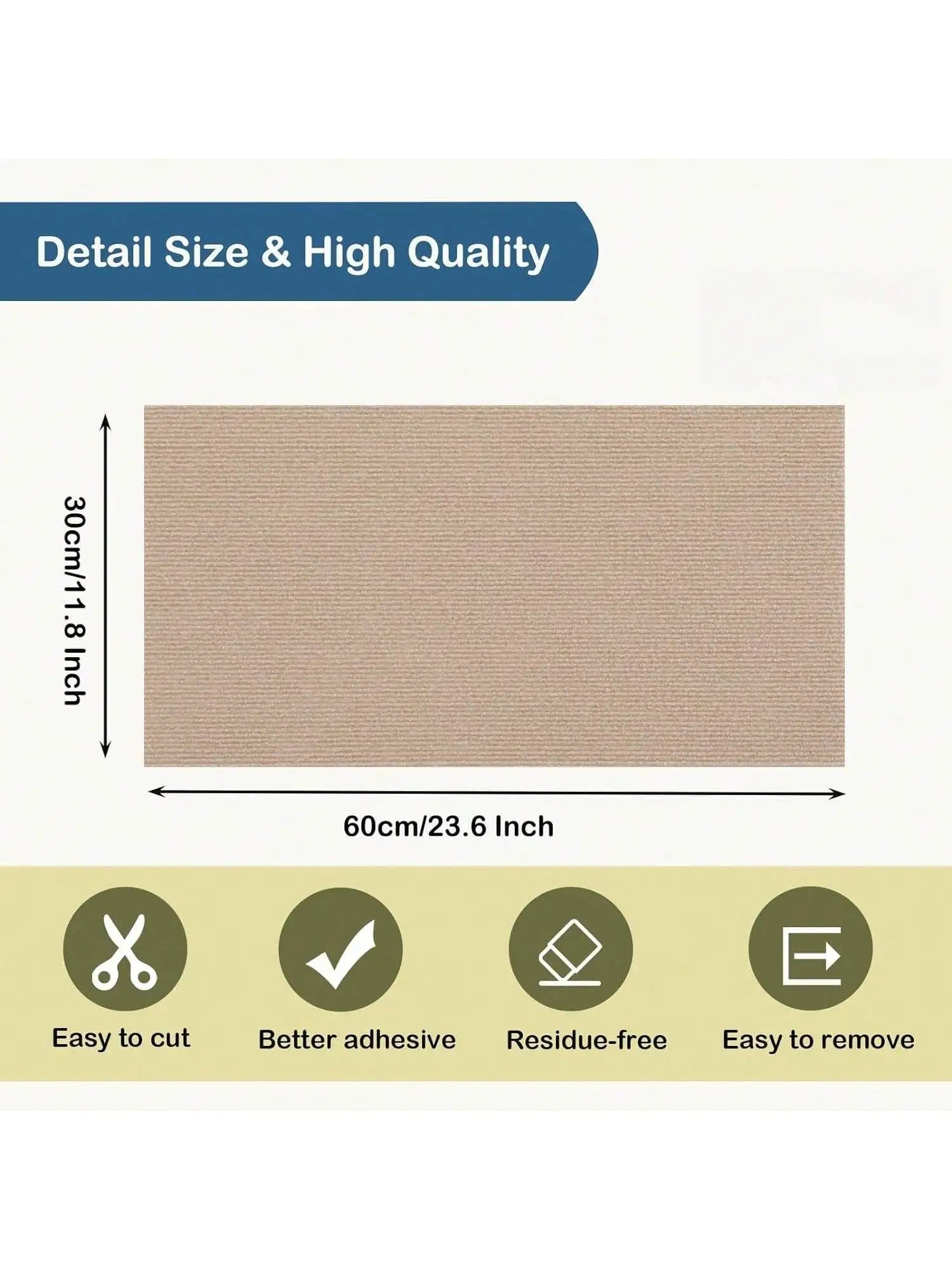 Anti Cat Scratch Mat Trimmable Self-Adhesive Carpet Mat Sofa Wall Protector
