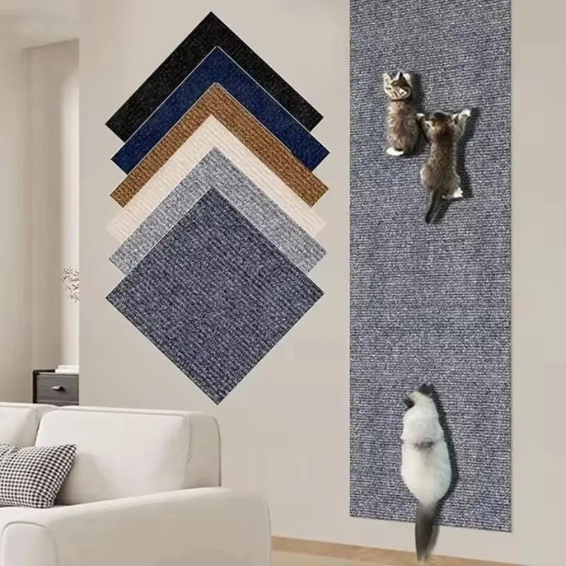 Cat Scratcher Sofa Protector Pad Trimmable Self-adhesive Carpet DIY Cat Scratch Mat