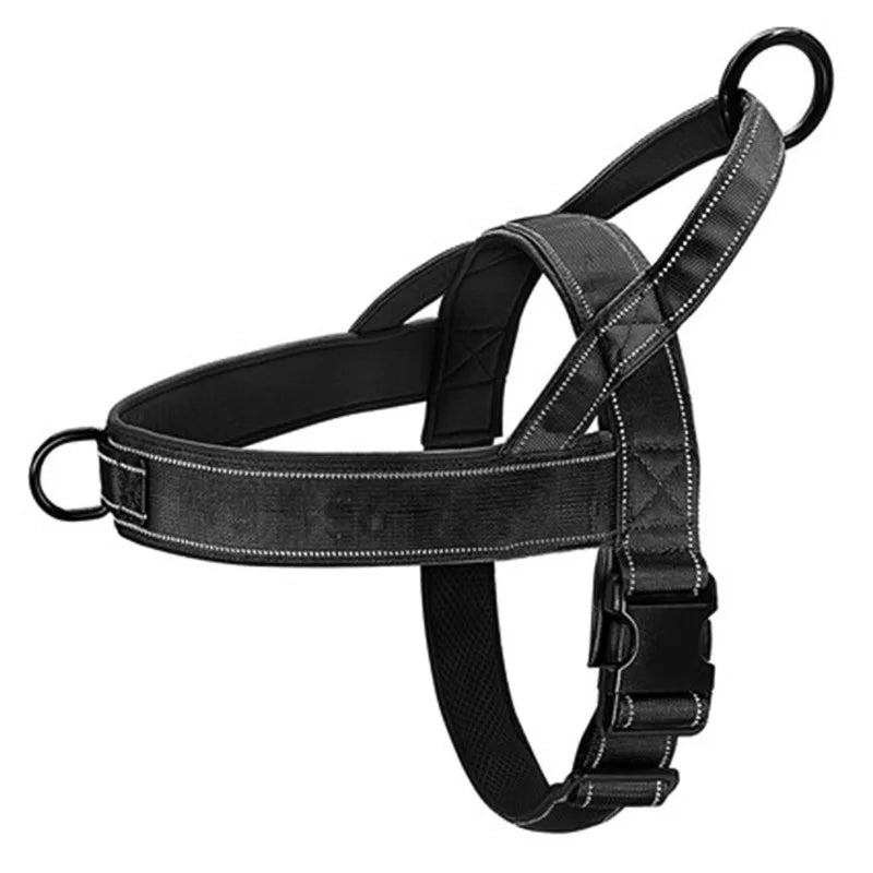 Tactical Anti-Pull Dog Harness 1000D Nylon Adjustable for Dogs, Outdoor Training Vest with Handle