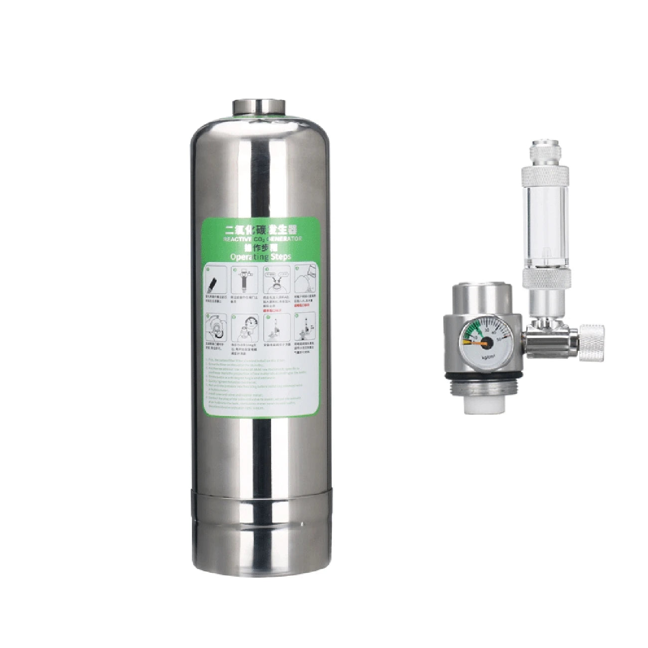 Aquarium CO2 Generator system Kit Stainless Steel Carbon Dioxide Reactor Kit For Plant Fish