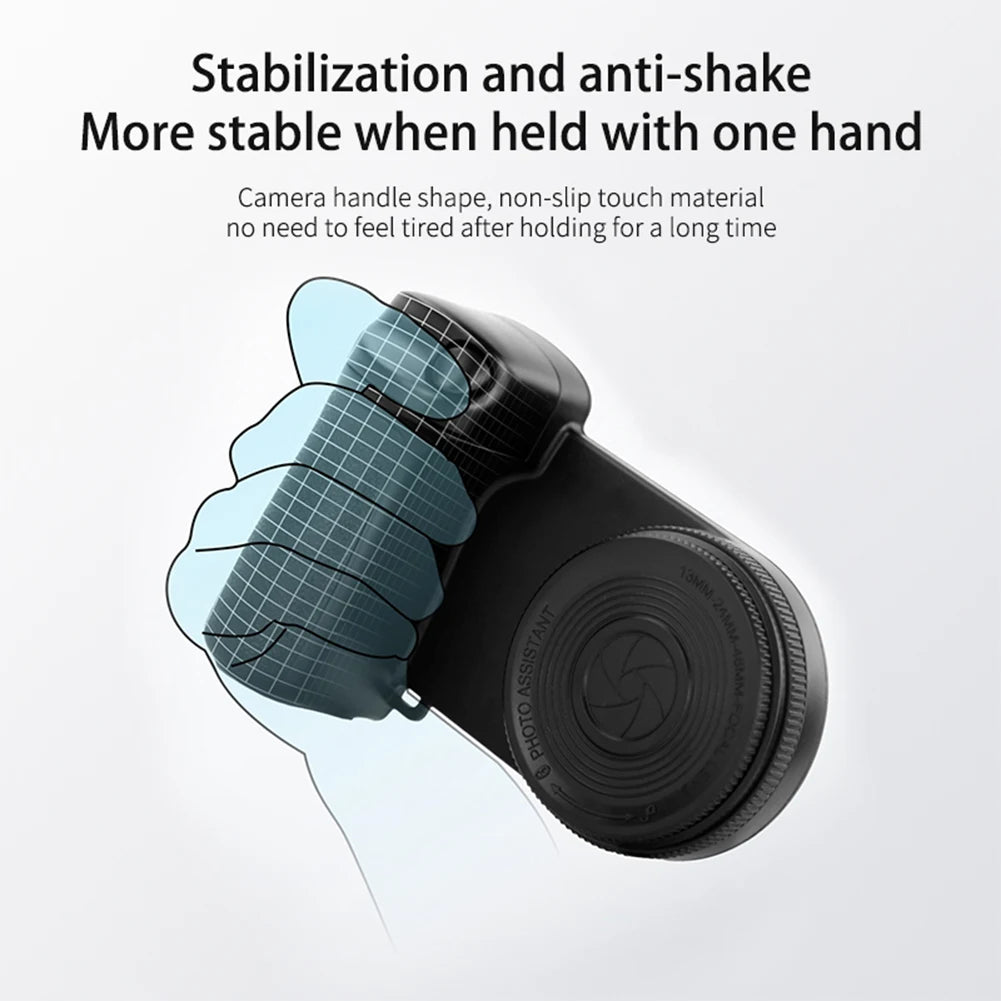 For Magsafe Bluetooth-Compatible Shutter Camera Photo Stabilizer with Fill Light & Reflective Mirror for Android iPhone 16 15 14