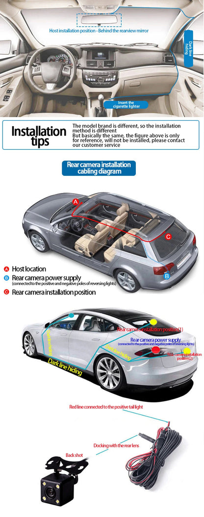 4 CH Dash Cam Car DVR WiFi HD 1080P Video Recorder 3/4 Channel Front Rear View cam Night Vision Black Box For Vehicle Safty