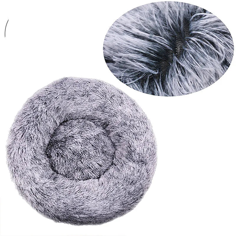 40-90cm 6 Sizes Round Pet Bed for Dog Bed Super Soft Cat Bed Plush Winter Warm Sleeping