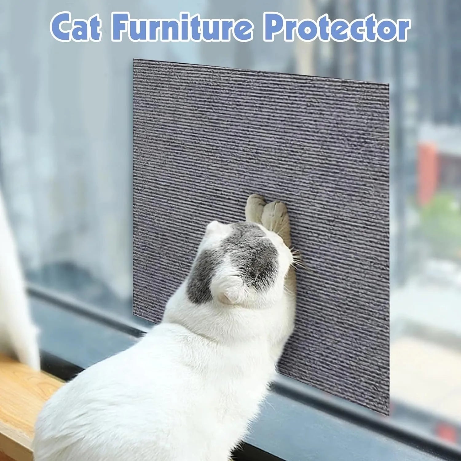 Anti Cat Scratch Mat Trimmable Self-Adhesive Carpet Mat Sofa Wall Protector