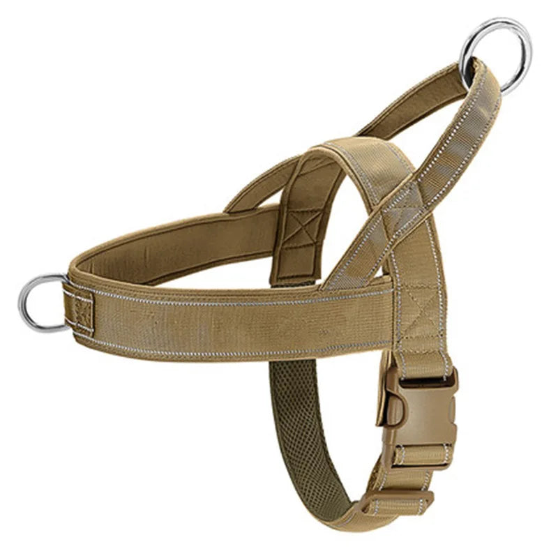 Tactical Anti-Pull Dog Harness 1000D Nylon Adjustable for Dogs, Outdoor Training Vest with Handle