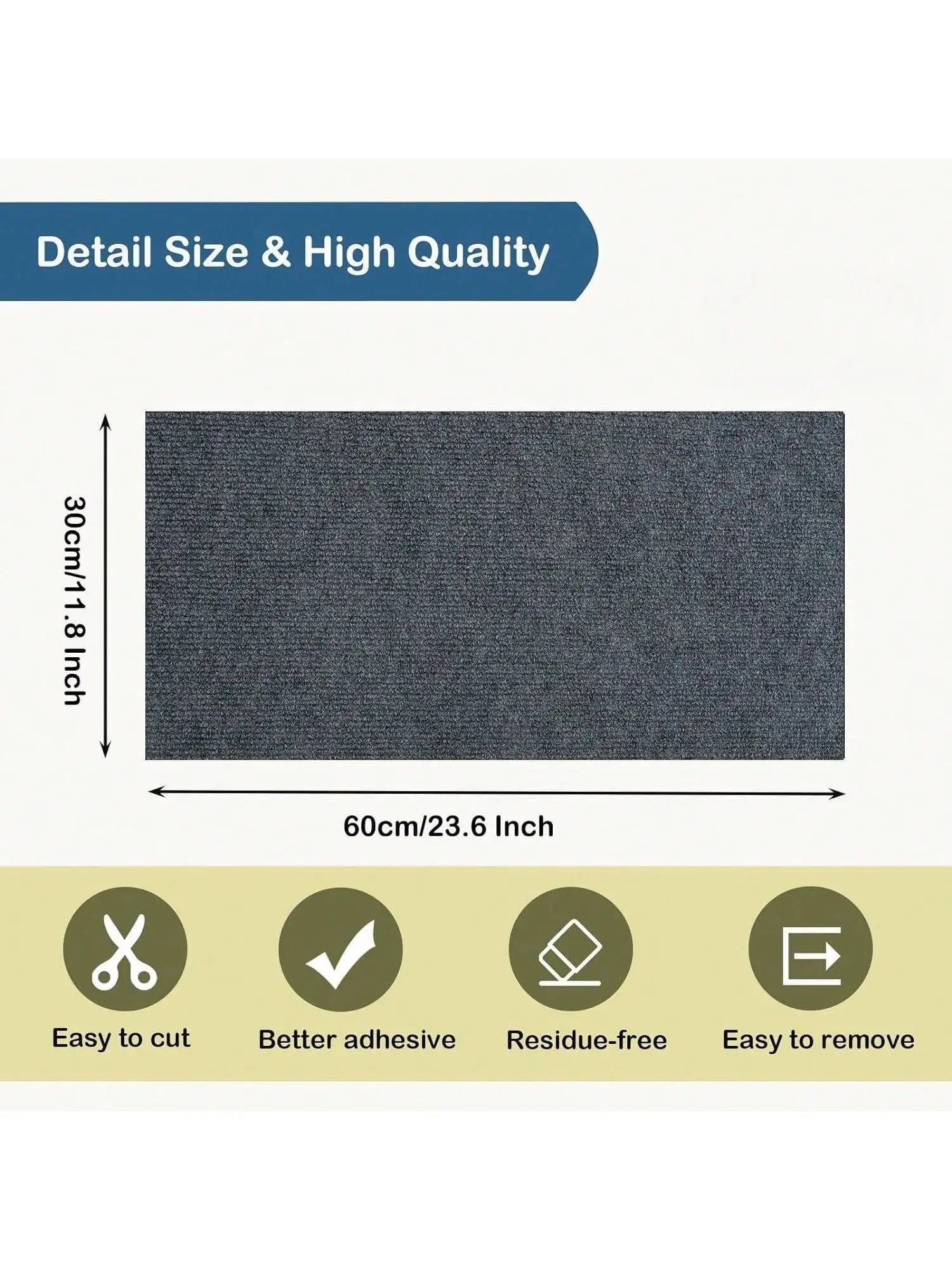 Anti Cat Scratch Mat Trimmable Self-Adhesive Carpet Mat Sofa Wall Protector