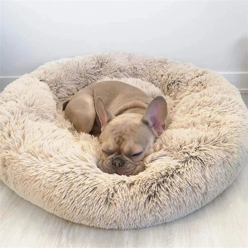 40-90cm 6 Sizes Round Pet Bed for Dog Bed Super Soft Cat Bed Plush Winter Warm Sleeping
