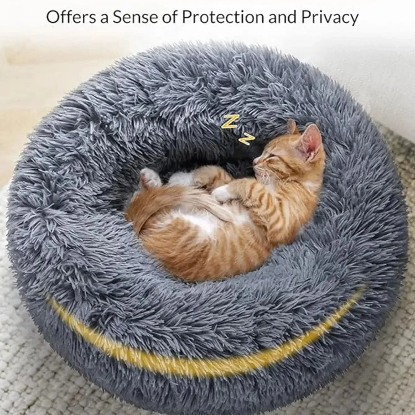 40-90cm 6 Sizes Round Pet Bed for Dog Bed Super Soft Cat Bed Plush Winter Warm Sleeping